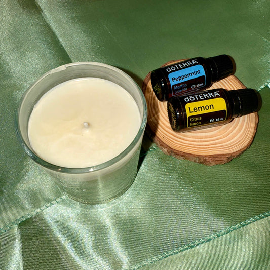 Erfrischung & Klarheit – Duftkerze mit dōTERRA Peppermint & Lemon